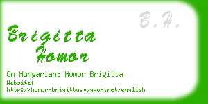 brigitta homor business card